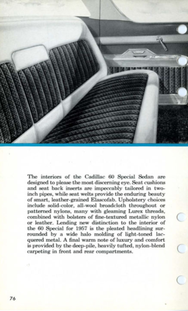 1957 Cadillac Salesmans Data Book Page 66